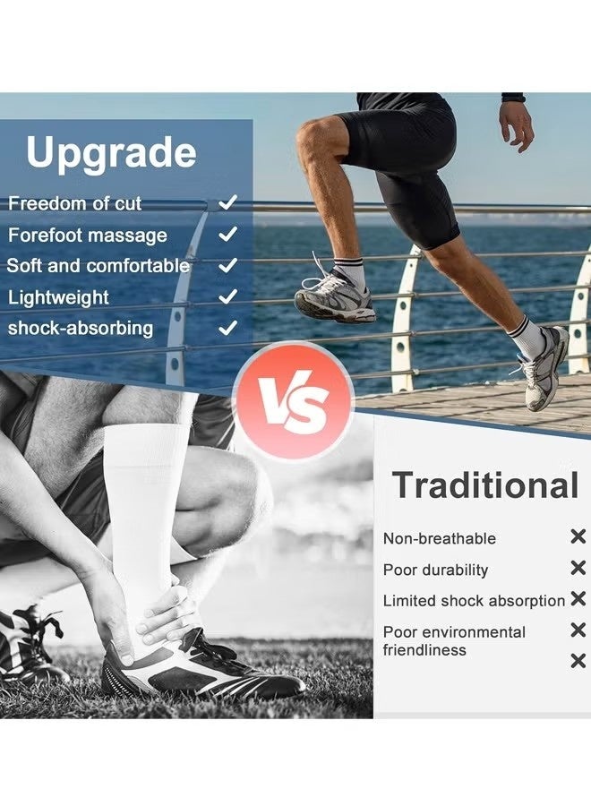 نعال داخلية من إسفنج الذاكرة السحابي للرجال والنساء - نعال داخلية مريحة وناعمة رباعية الأبعاد مع دعم لقوس القدم، وامتصاص للصدمات، وراحة للقدم طوال اليوم - Image 2